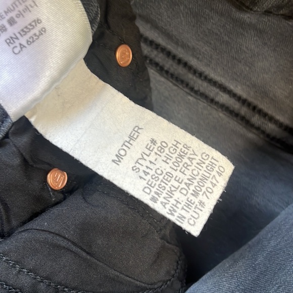 Mother The Looker High Waisted Ankle Fray Jean Dancing In Moonlight, SZ 25. 0647 - Picture 9 of 10